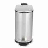 LA036683SSPEU7 Slimline D-Shaped Pedal Bin 5-Litre, Silver