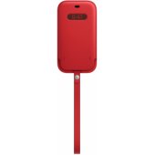 "Leather Sleeve with MagSafe iPhone 12/ 12 Pro" (PRODUCT) Red