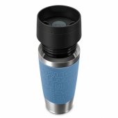 Emsa TRAVEL MUG Classic Thermo Mug (blue/ stainless steel, 0.36 liters)