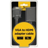 A-VGA-HDMI-01 adapteris VGA į HDMI 15cm