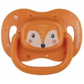 Silicone Symmetrical Soother 18m+ CUTE ANIMALS 34/ 926 Orange