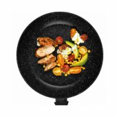 RH00490MOB 20&24CM KEPTUVĖ SU MARMURINE DANGA - JUODA