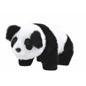 Interaktyvi pliušinė panda rožiniame ir mėlyname nešyklėje