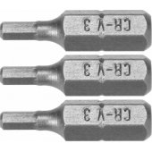 Dedra Hex H3x25mm atsuktuvo antgaliai, 3 vnt. lizdinėje pakuotėje (18A04H30-03)