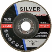 Silver flap wheel 125mm P60 (10053)