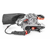 800W Graphite juostinis šlifuoklis su 75 x 457 mm begaline šlifavimo juosta ir nešiojimo dė