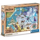 Clementoni CLE dėlionė 1000 Compact DisneyMaps Frozen 39784