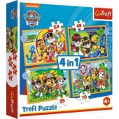 Dėlionė 4in1 Holiday Paw Patrol Trefl 34395