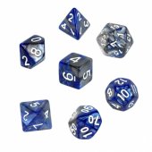 REBEL RPG Dice Set - Bicolor - Blue-Gray
