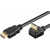 Cable HDMI Techly HDMI/ HDMI V1.4 M/ M Ethernet, Kątowy, 5m, bla
