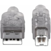 USB-A į USB-B 5 m sidabrinis (345408)