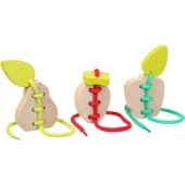 Wooden String Toy Interlaced Fruit Pear Apple Strawberry 14811