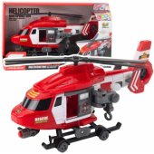 Rescue Helicopter Hook Stretcher Lights Sounds Red 1:16