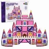 Magnetic Construction Blocks Princess Castle Pink 58 pcs.