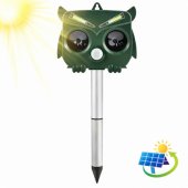 Solar Owl gyvūnų baidymo priemonė su judesio jutikliu, ultragarsu ir LED lemputėmis