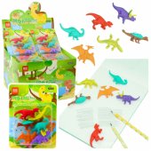 6 mokyklinių dinozaurų trintukų rinkinys