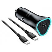 Charger USB-A/ C QC 3.0 PD 20W + cable USB-C Black