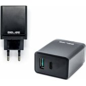 Charge 1xUSB 1xUSB-C 5A 18W Black