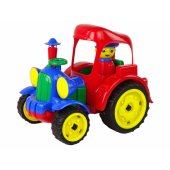 Didelis traktorius, žemės ūkio transporto priemonės figūrėlė, guminiai ratai