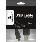 USB A į Micro B 0.1m juodas