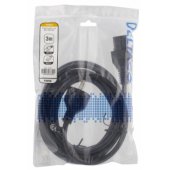 3m earthed device / extension cable (DEL-117C) Black
