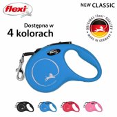 Flexi New Classic automatinis juostinis pavadėlis S 5m mėlynas
