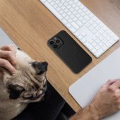Silikoninis Mag telefono dėklas iPhone 17, juodas