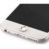 Universalus pradžios mygtuko lipdukas „Apple iPhone“ / „iPad“ papuošti, sidabrinis