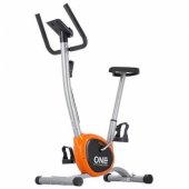 Rower stacjonarny One Fitness RW3011 mechaniczny srebrno-pomarańczowy