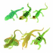 Fluorescent Green Glow-in-the-Dark Lizard Rubber Figurine 15cm