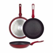 Cosmo Induction Fry Pan 26cm Red