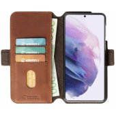 "Phone Wallet Galaxy S21 Plus" Vintage Cognac