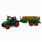 Agricultural Farm Tractor with Tree Trailer, Friction Drive, Bale 35cm