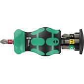 Wera Kraftform Kompakt Stubby Magazine RA 2, bit set black/ green, 6-pi