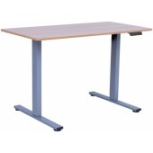 ERGO FIT rašomasis stalas su 1 varikliu 120x60xA71,5-116cm ąžuolas/ sidabro pilka