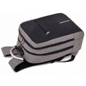 Nuo vagystės apsauganti vandeniui atspari kuprinė su USB įkrovimo jungtimi, 25 l, pilka