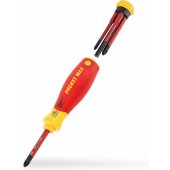 PocketMax elektrinis atsuktuvas su antgalių dėtuve (raudonas/ geltonas, 5 p