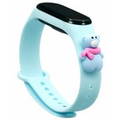 Xiaomi Mi Band 5/ 6 šviesiai mėlynas kalėdinis meškiukas
