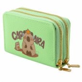 Two-compartment wallet with card compartments Kapybara Green 12.5 x 8.