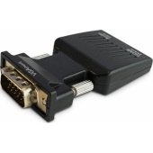 Keitiklis CL-145 VGA į HDMI + 3.5mm juodas