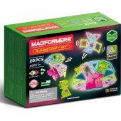 Magformers šviečiantis kūrybinis rinkinys, 20 vnt.