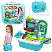 2-in-1 medicinos rinkinys lagamine, nešiojamas gydytojo kabinetas, priedai, B