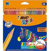 Bic Eco Evolution Stripes spalvoti pieštukai, 18+6 spalvų (950525)