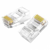 10x plug connector RJ45 8P8C Cat 6 Transparent (50961)