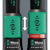 Click-Torque Lock A 5 R/ L – dinamometrinis raktas 1/ 4" kvadratinis, 2,5–25 Nm