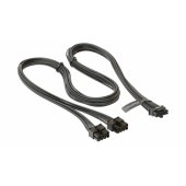 2VHPWR PCIe adapterio kabelis (juodas, 0.75 metro)