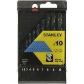 Stanley HSS cylindrical drill bit 1 - 10mm set (STA56030)