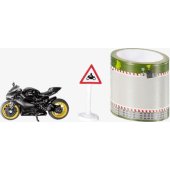 Siku 1601 Motorcycle + tape+sign set