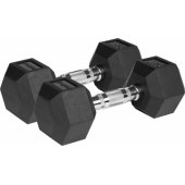 Gumu dengti ketaus hanteliai HEX 2 × 9 kg REBEL ACTIVE