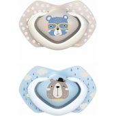 Silicone Symmetrical Bonjour Paris 6-18m Blue